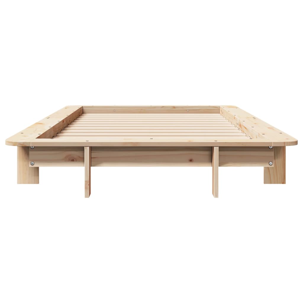 Bed Frame without Mattress 75x190 cm Small Single Solid Wood Pine