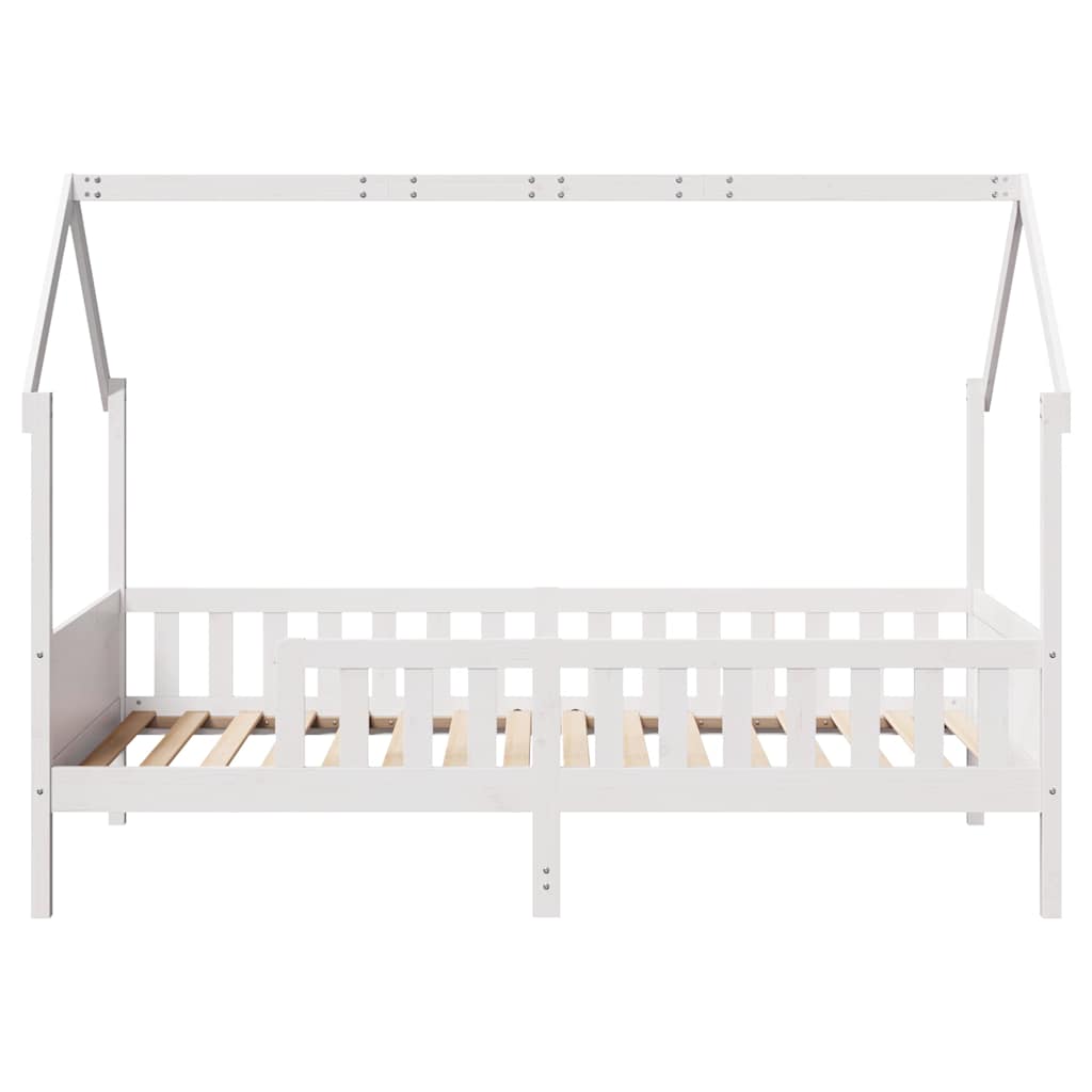 Kids' House Bed Frame without Mattress White 80x200 cm Pine