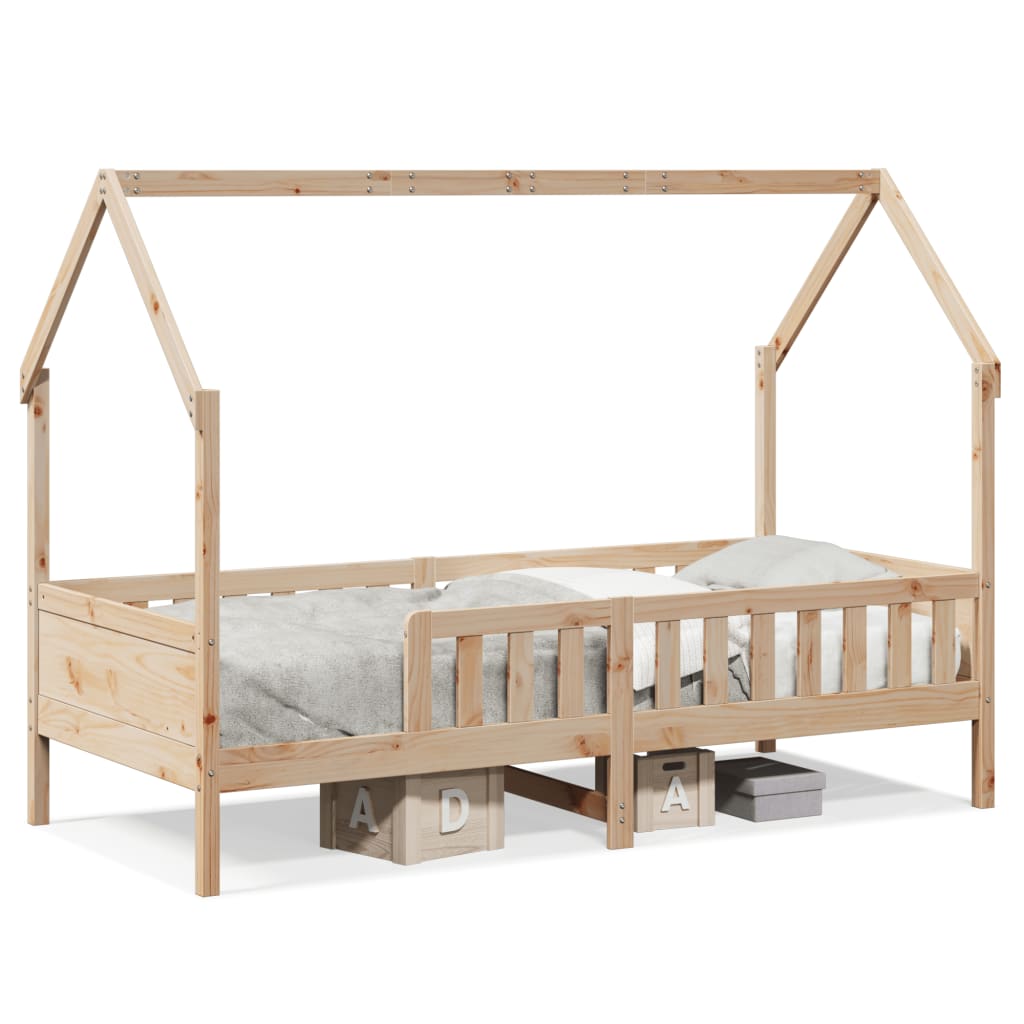 vidaXL Kids' House Bed Frame without Mattress 90x190 cm Single Pine