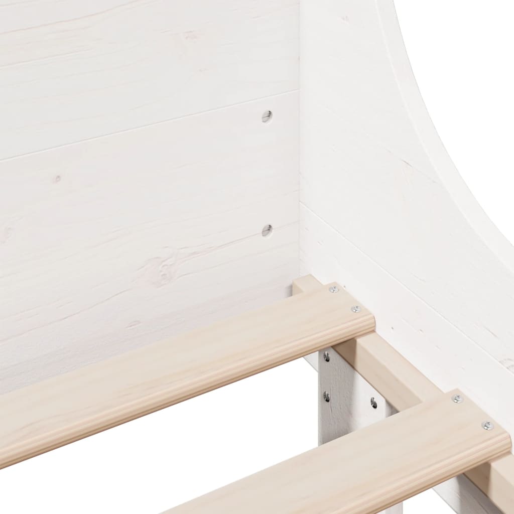 Bed Frame without Mattress White 180x200 cm Super King Solid Wood Pine