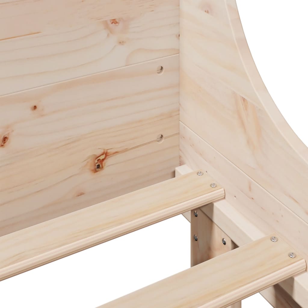 Bed Frame without Mattress 140x190 cm Solid Wood Pine