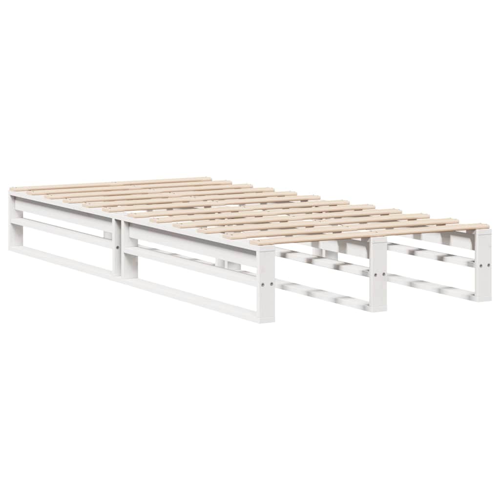 Bed Frame without Mattress White 90x200 cm Solid Wood Pine