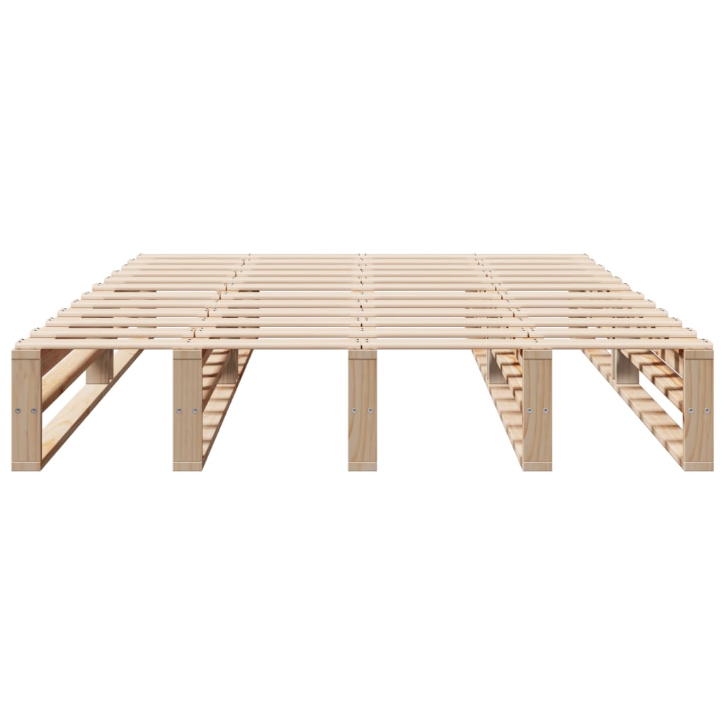 Bed Frame without Mattress 160x200 cm Solid Wood Pine