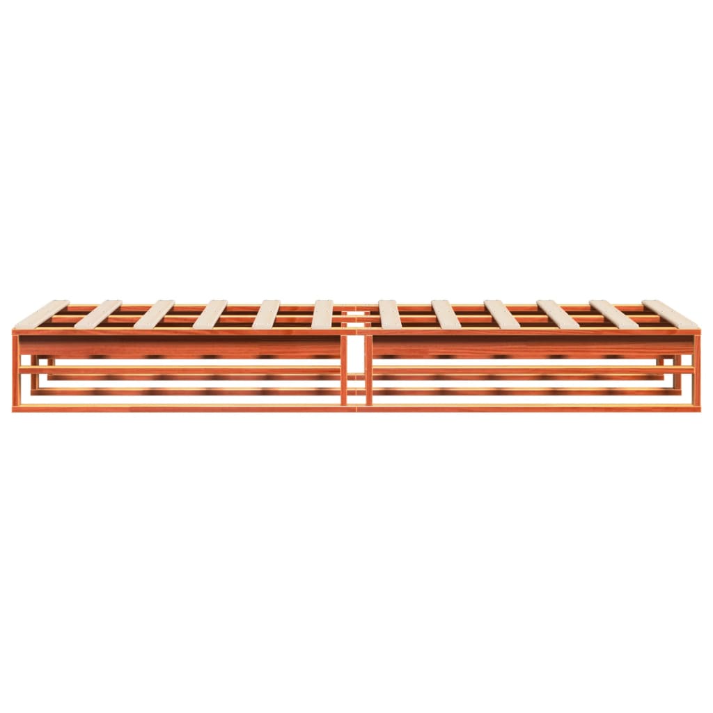 Bed Frame without Mattress Wax Brown 90x190 cm Single Solid Wood Pine