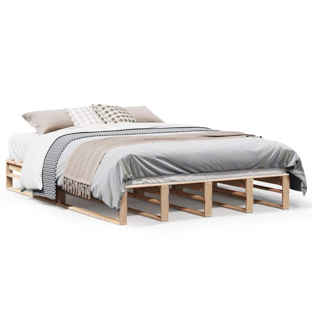 Bed Frame without Mattress 120x190 cm Small Double Solid Wood Pine