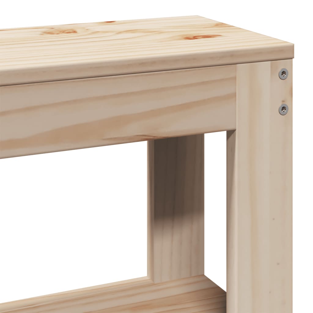 Headboard with Shelves 200 cm Solid Wood Pine