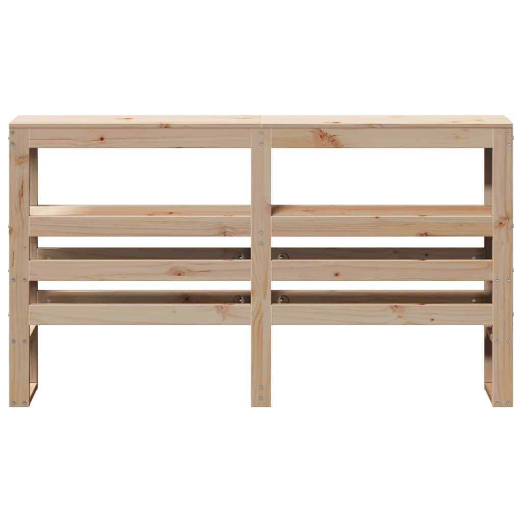 Headboard with Shelves 150 cm Solid Wood Pine