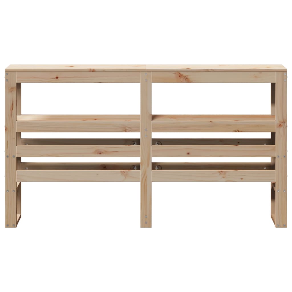 Headboard with Shelves 140 cm Solid Wood Pine