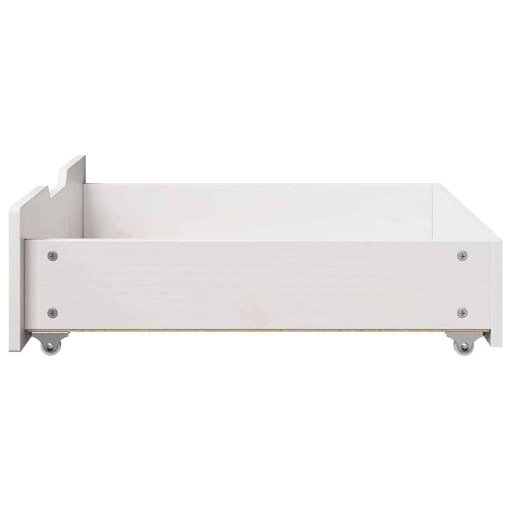 Under-Bed Drawers 2 pcs White 65x55x17 cm Solid Wood Pine