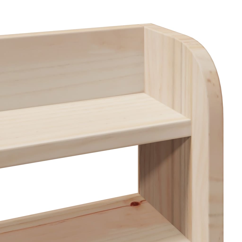 Headboard with Shelves 200 cm Solid Wood Pine