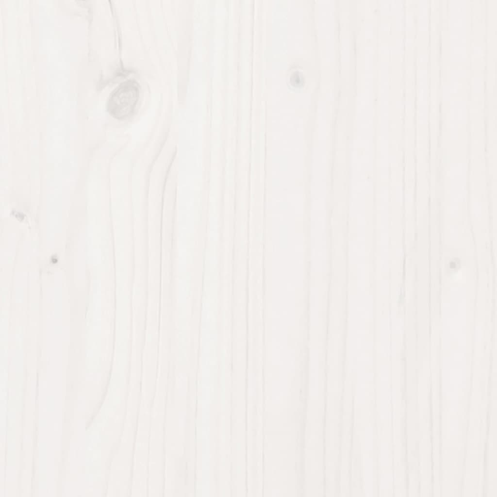 Headboard with Shelves White 150 cm Solid Wood Pine