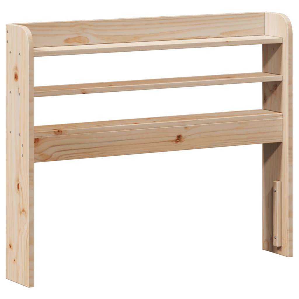 Headboard with Shelves 90 cm Solid Wood Pine