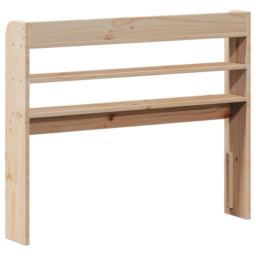 Headboard with Shelves 90 cm Solid Wood Pine