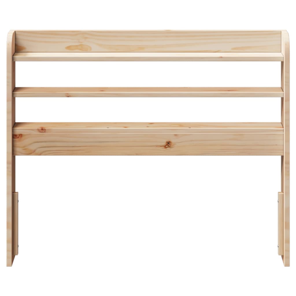 Headboard with Shelves 75 cm Solid Wood Pine