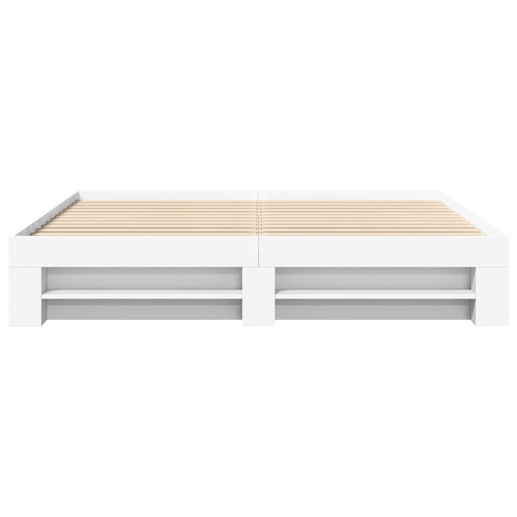 Bed Frame without Mattress White 200x200 cm Engineered Wood