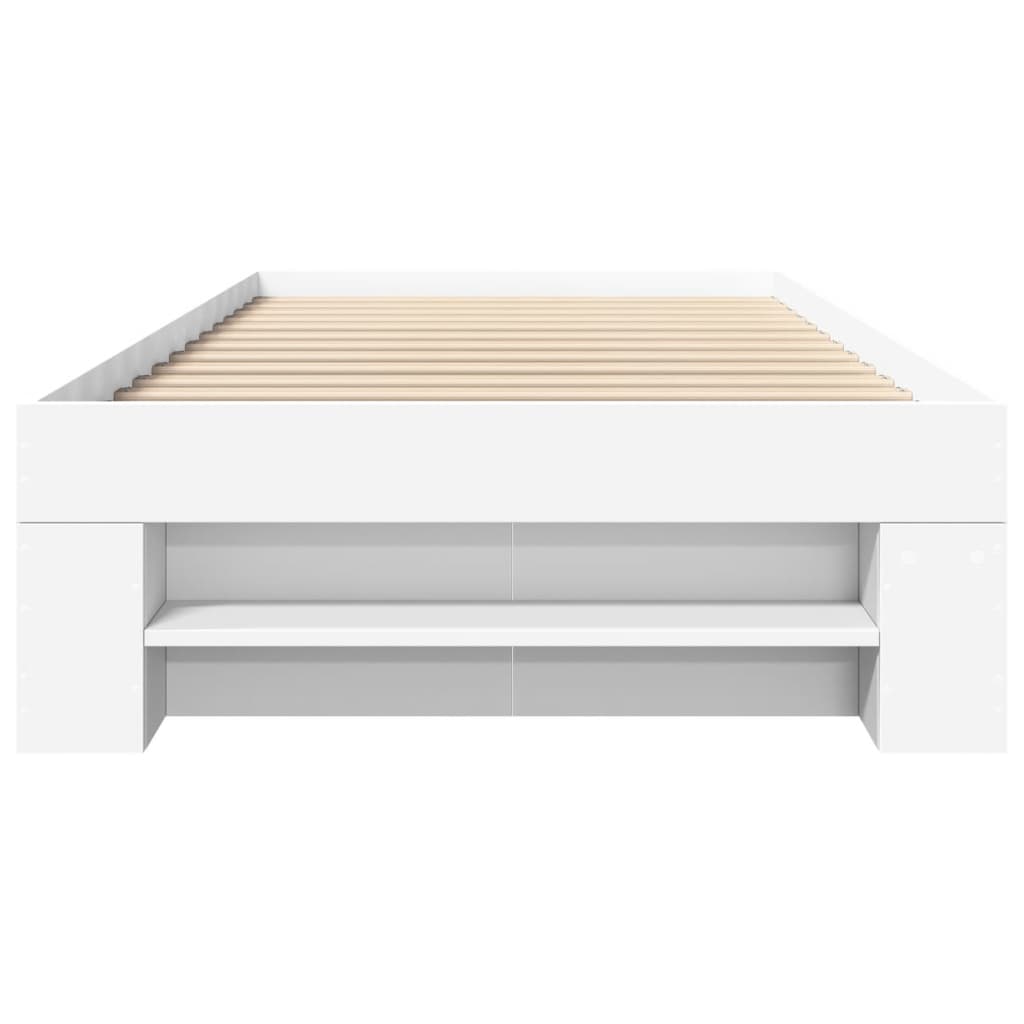 Bed Frame without Mattress White 90x200 cm Engineered Wood