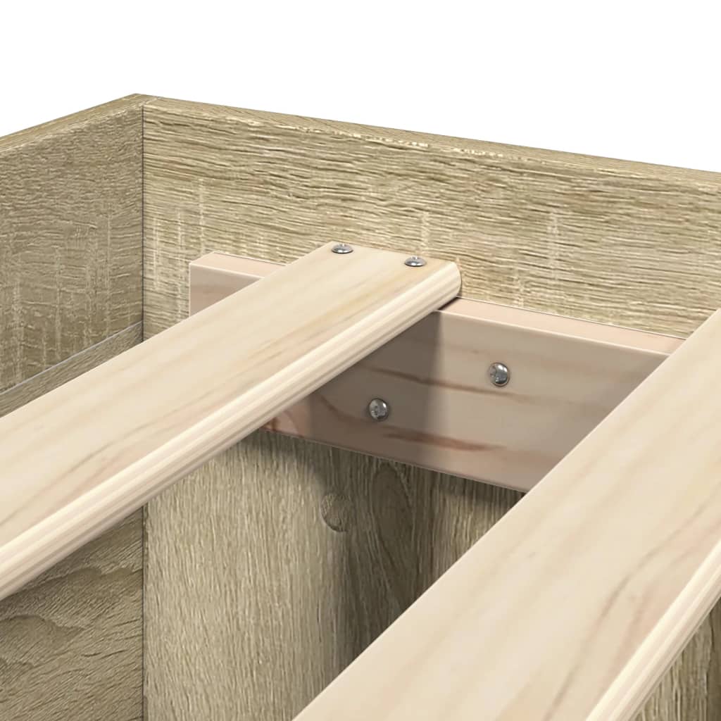 Bed Frame without Mattress Sonoma Oak 120x190 cm Small Double Engineered Wood