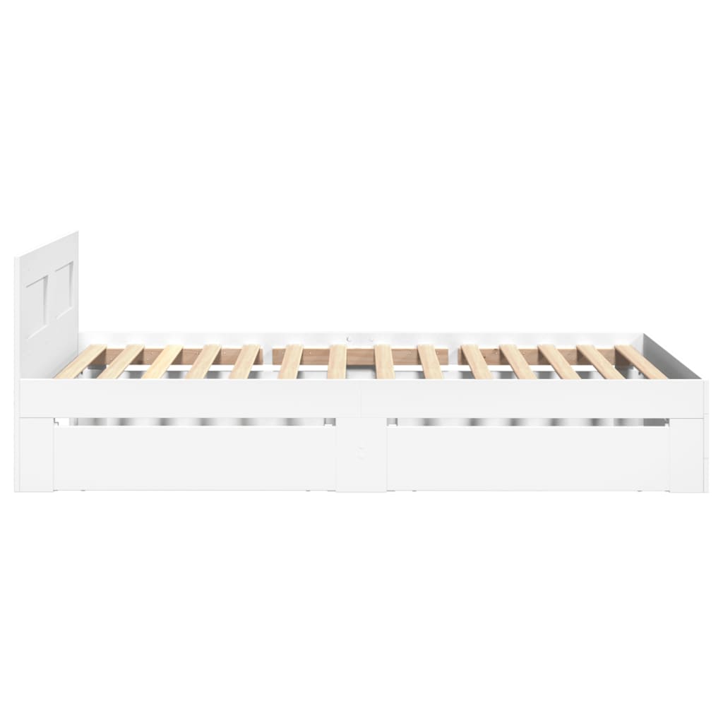 Bed Frame with Headboard without Mattress White 75x190 cm Small Single