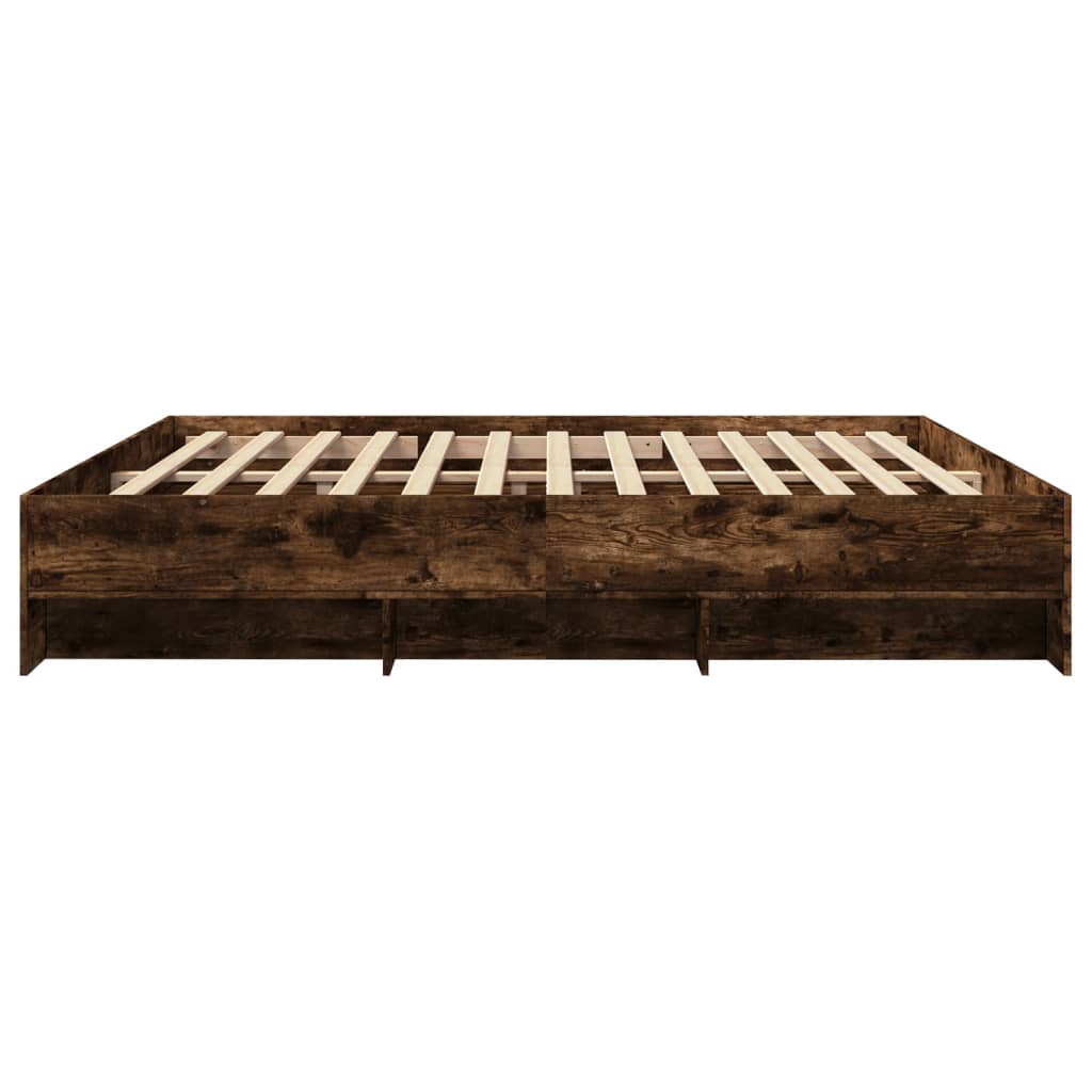 Bed Frame | Smoked Oak | Engineered wood | Double | Bed Frame