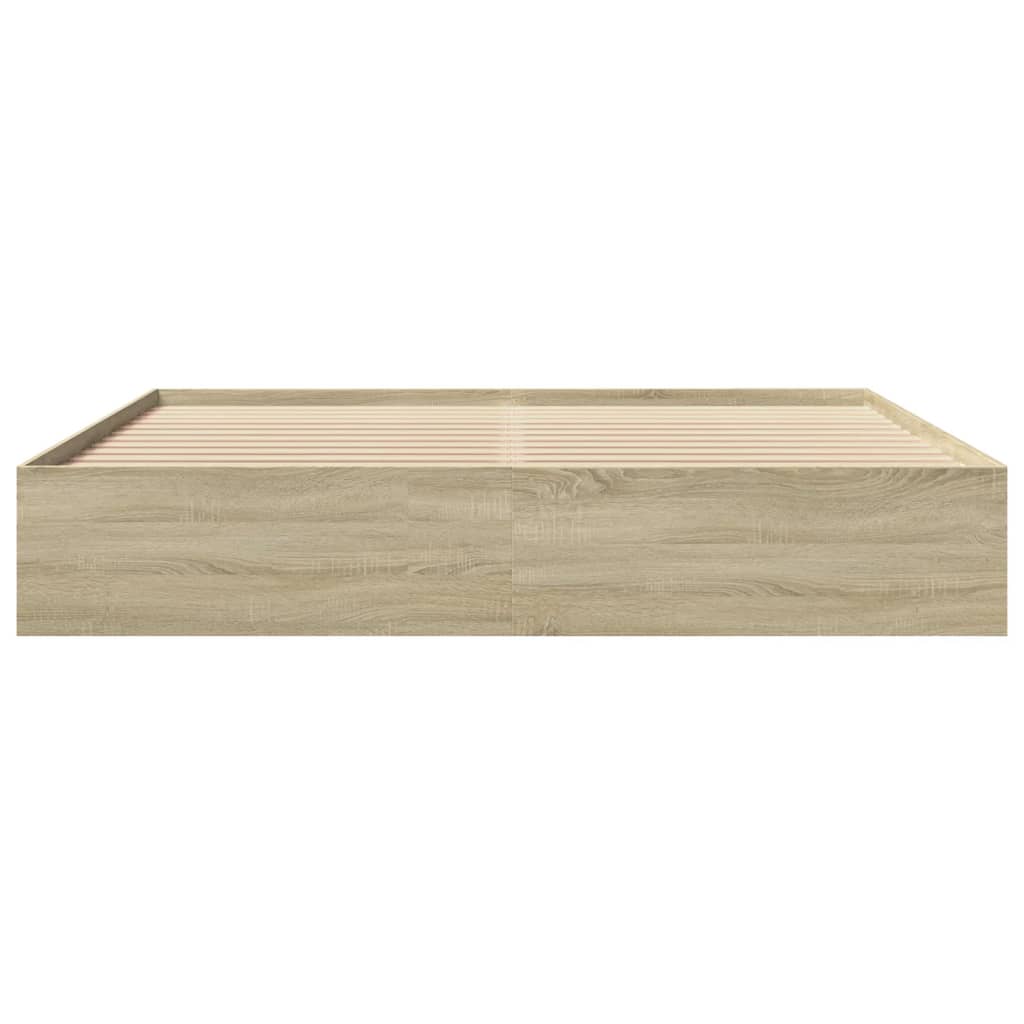 Bed Frame | Sonoma Oak | Engineered wood, Plywood | 180x200 cm Super King