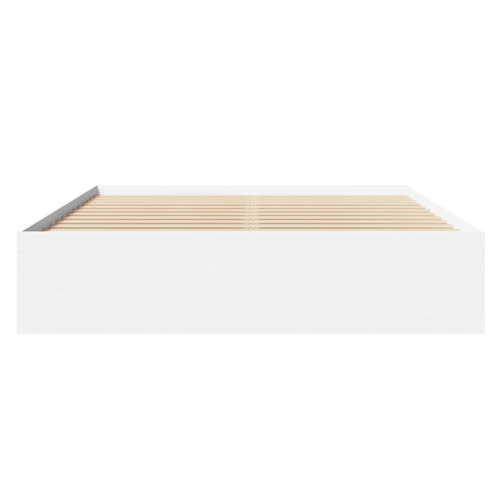 Bed Frame without Mattress White 160x200 cm Engineered Wood