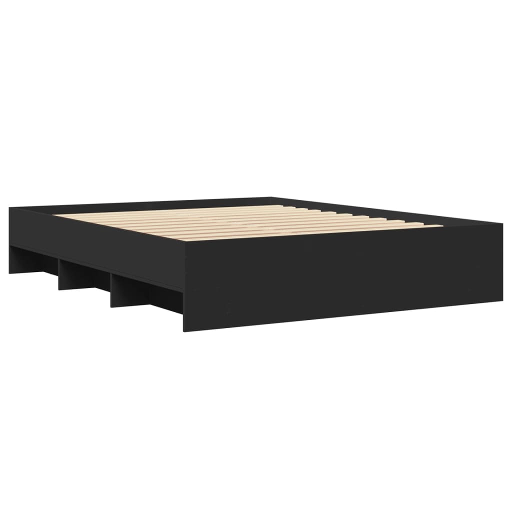 Bed Frame | Black | Engineered Wood | Double | Storage | Bed Frame