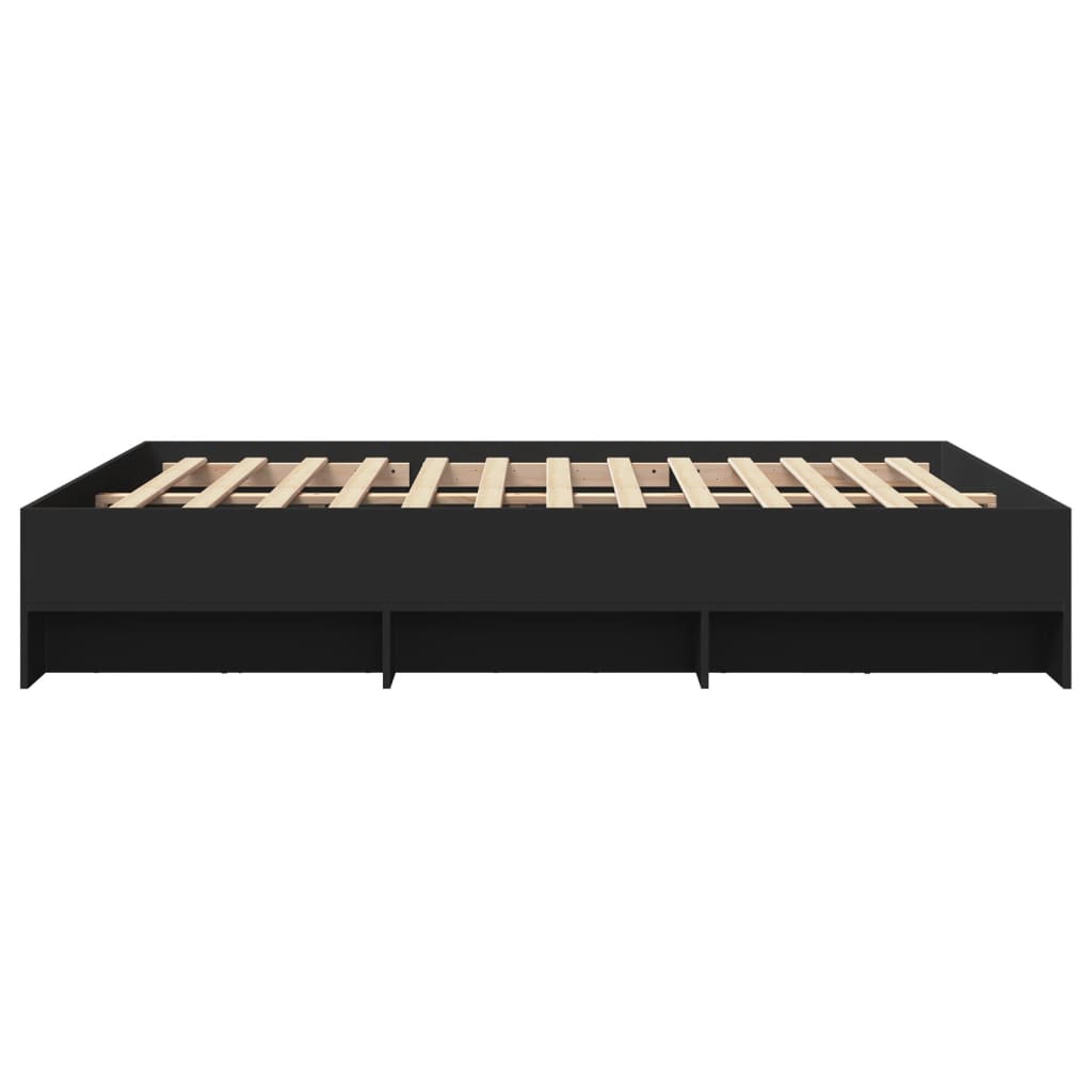 Bed Frame | Black | Engineered Wood | Double | Storage | Bed Frame