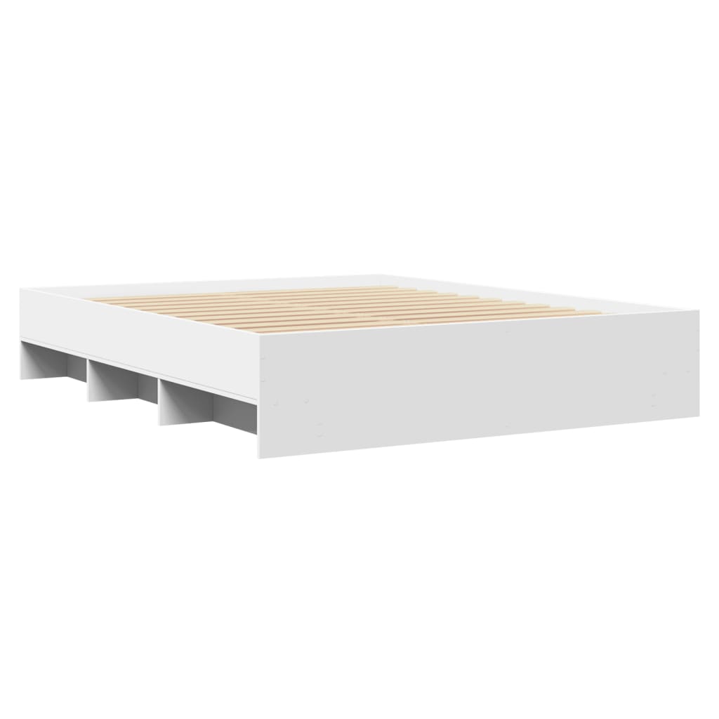 Bed Frame | White | Engineered wood | King | Bed Frame | Rectangular