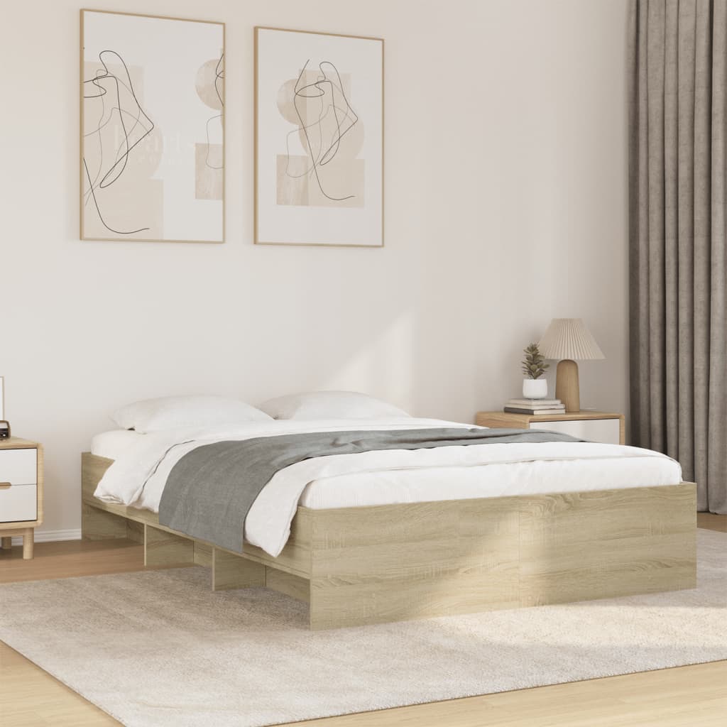 Bed Frame | Sonoma Oak | Engineered wood, Plywood | Double | Bed Frame