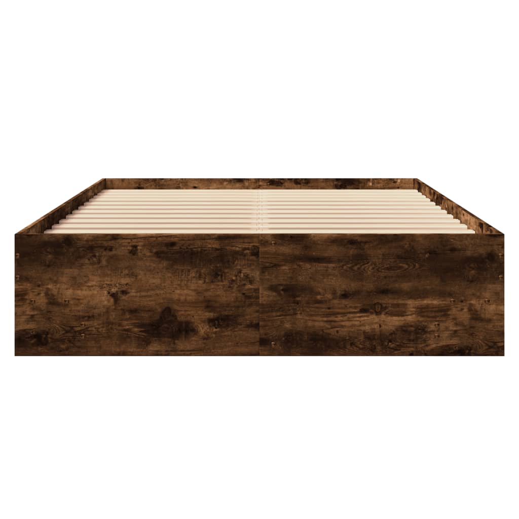 Bed Frame | Smoked Oak | Engineered wood | 140 x 200 cm | Bed Frame