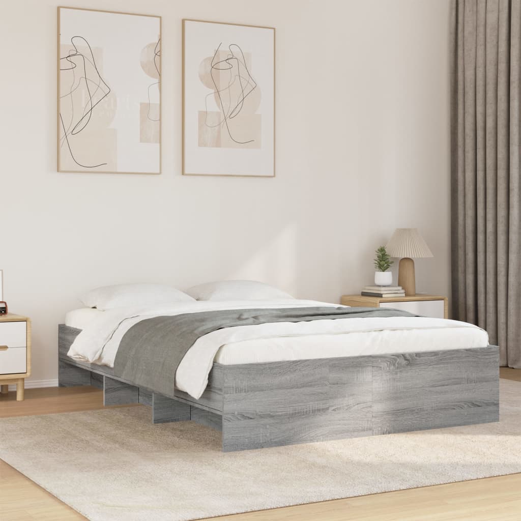 Bed Frame | Grey Sonoma | Engineered Wood, Plywood | AU Double