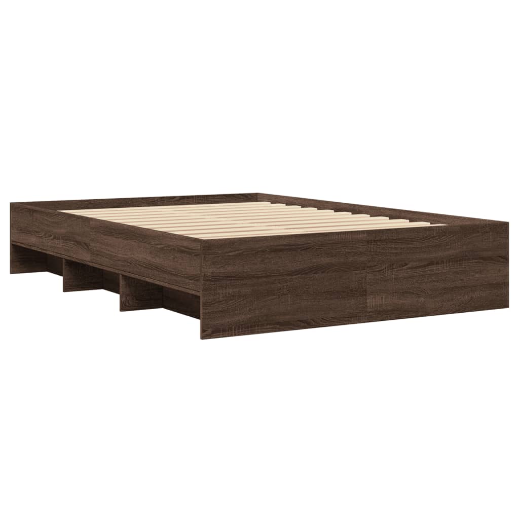 Bed Frame | Brown Oak | Engineered Wood | 140x200 | Bed Frame