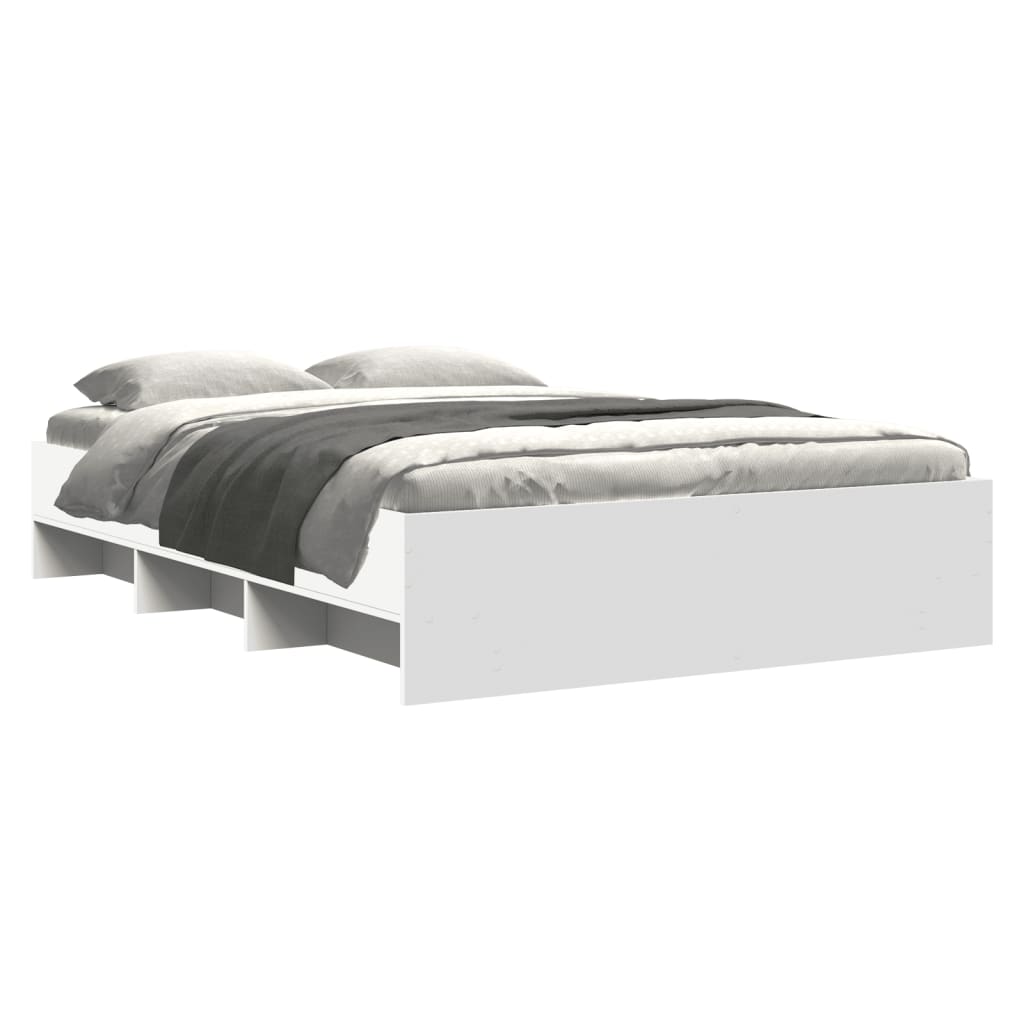 Bed Frame | White | Engineered wood | Double | Bed Frame | Rectangular