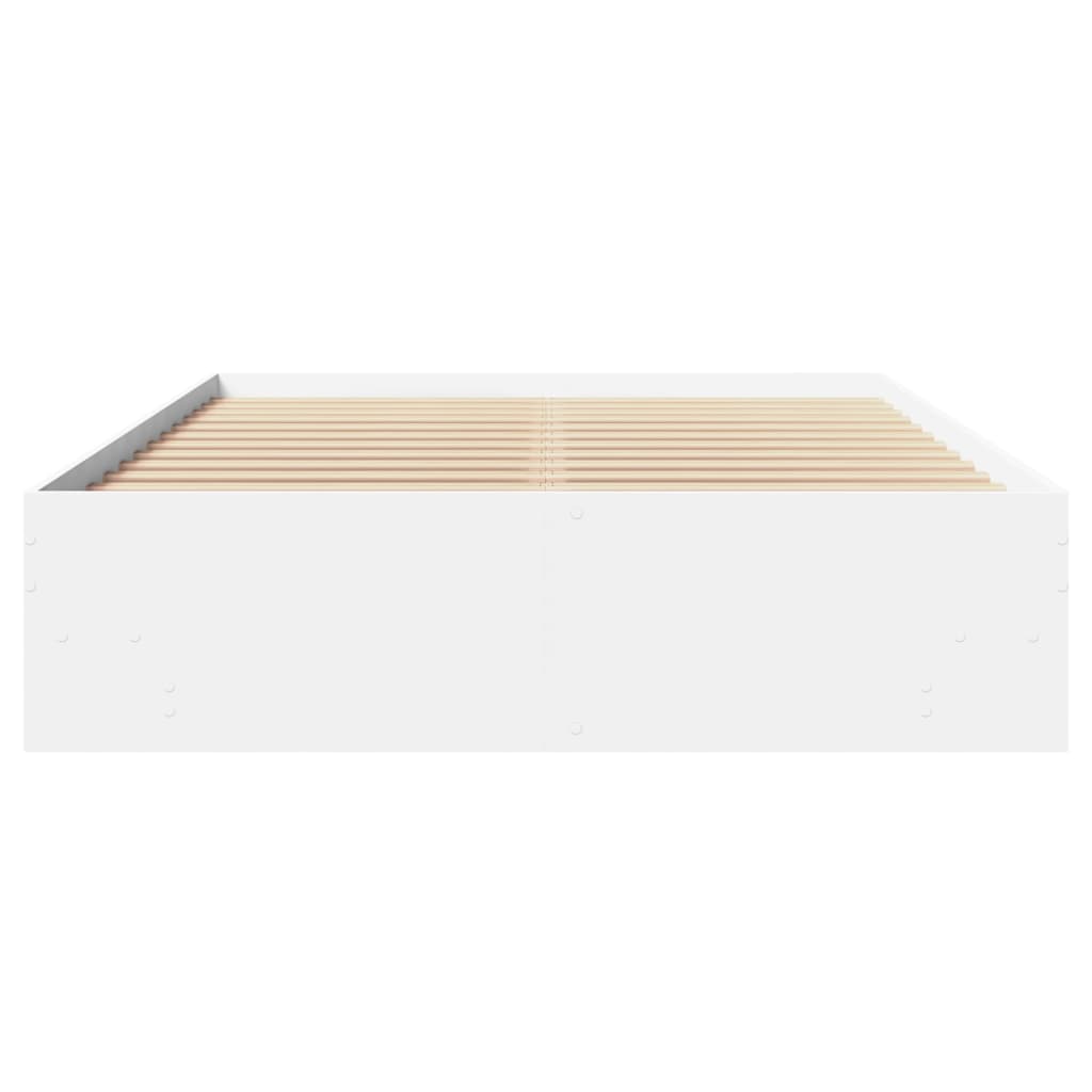 Bed Frame | White | Engineered wood | Double | Bed Frame | Rectangular