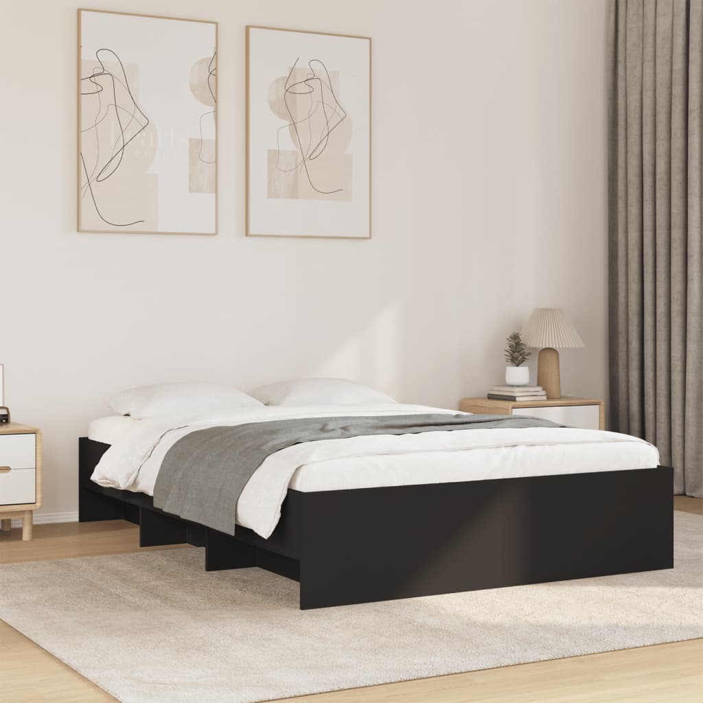 Bed Frame | Black | Engineered wood, Plywood | Double | Bed Frame