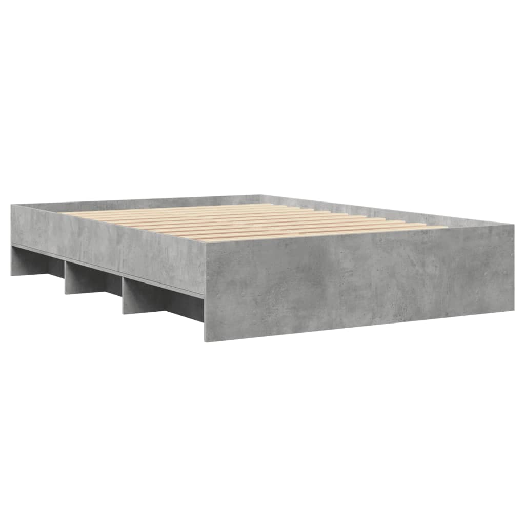 Bed Frame | Concrete Grey | Engineered Wood | Double | Bed Frame