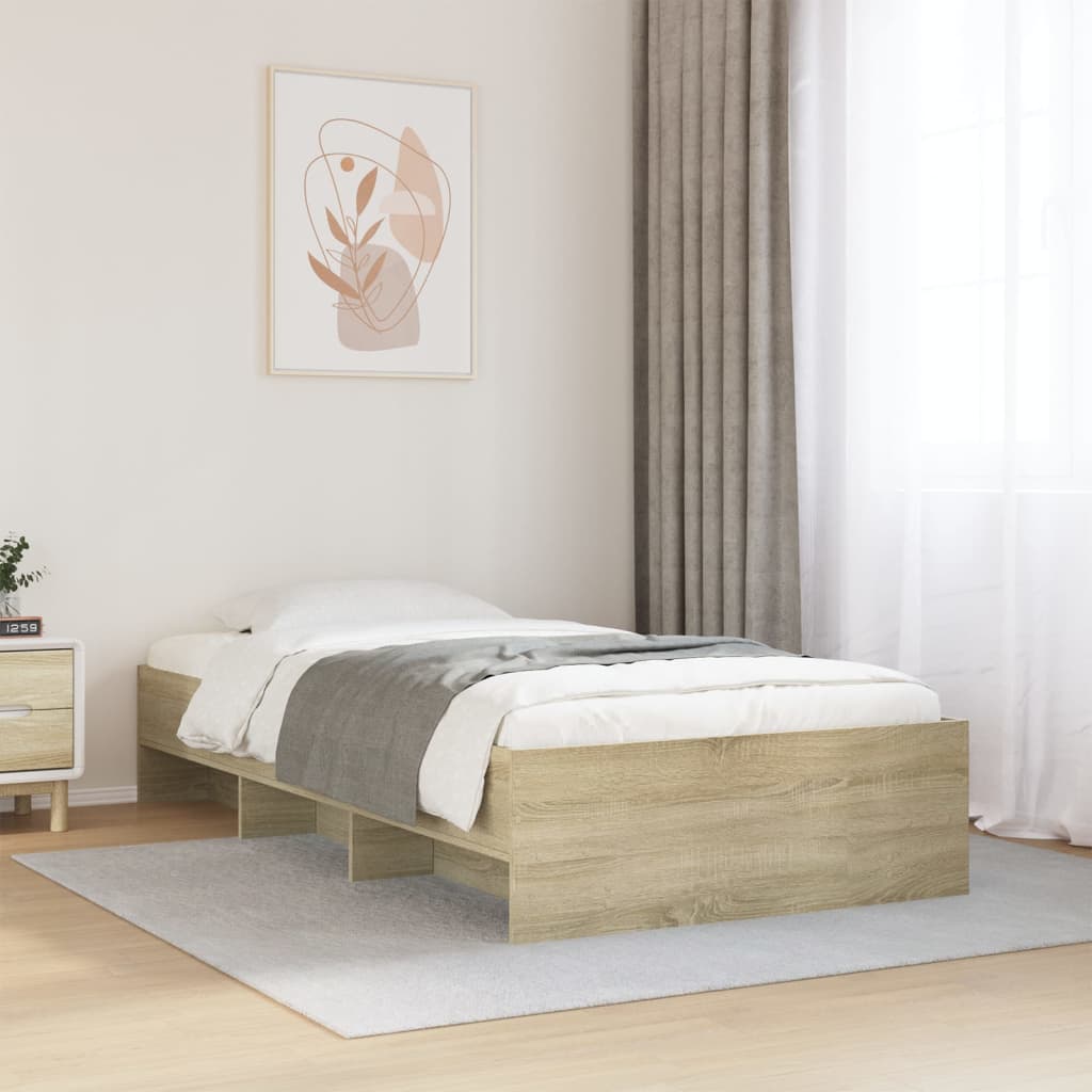 Bed Frame | Sonoma Oak | Engineered Wood | Single | Modern Bed Frame