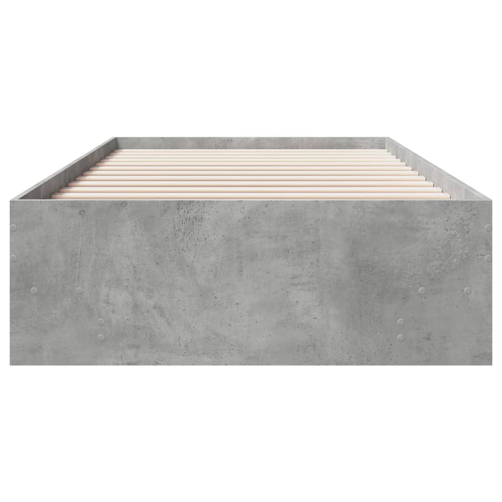 Bed Frame | Concrete Grey | Engineered Wood, Plywood | Single | Bed Frame
