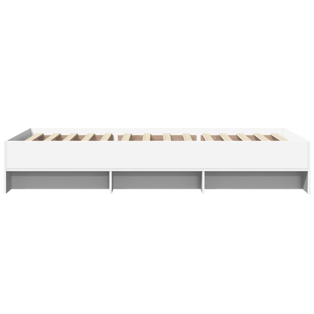 Bed Frame without Mattress White 90x200 cm Engineered Wood