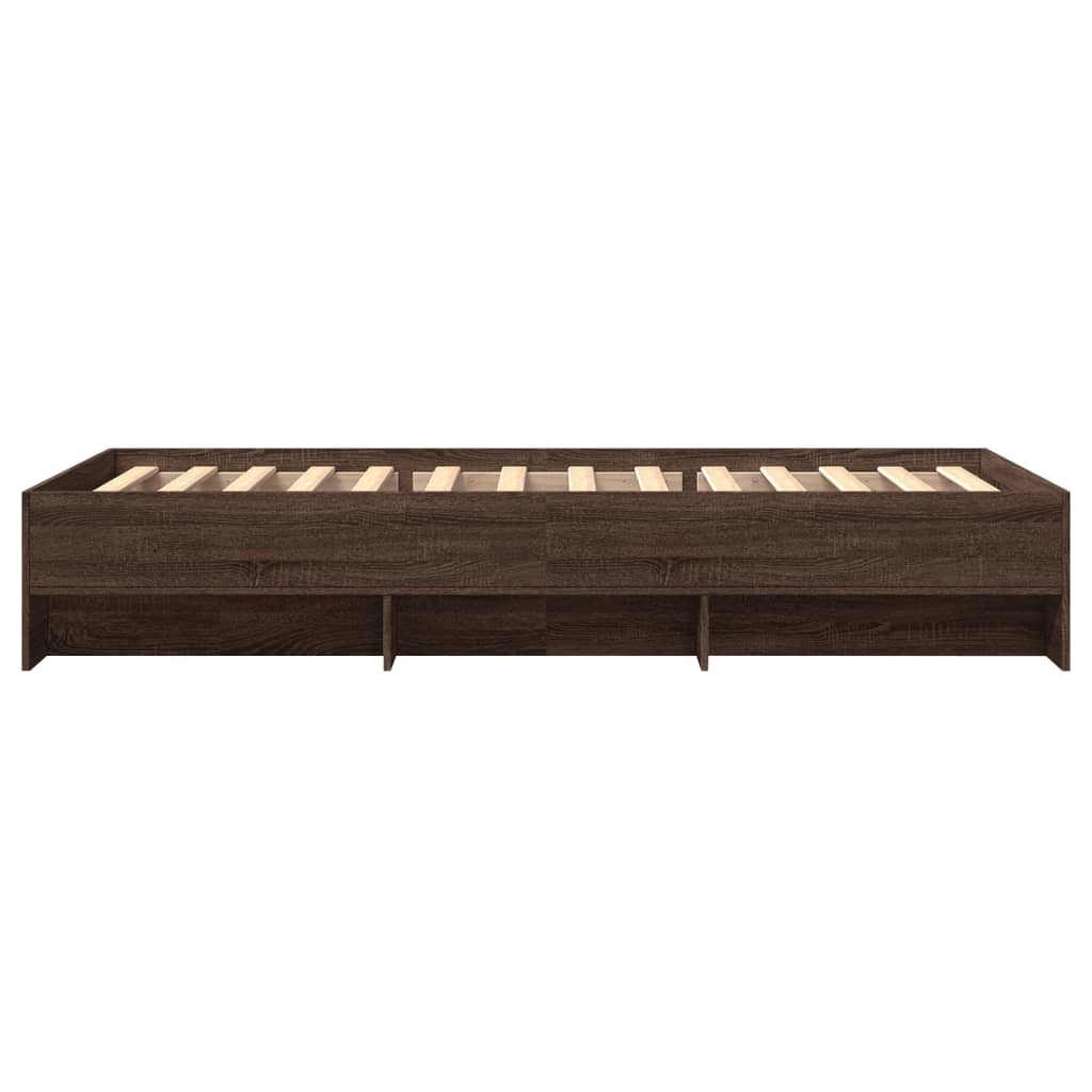 Bed Frame | Brown Oak | Engineered Wood | Single | Bed Frame