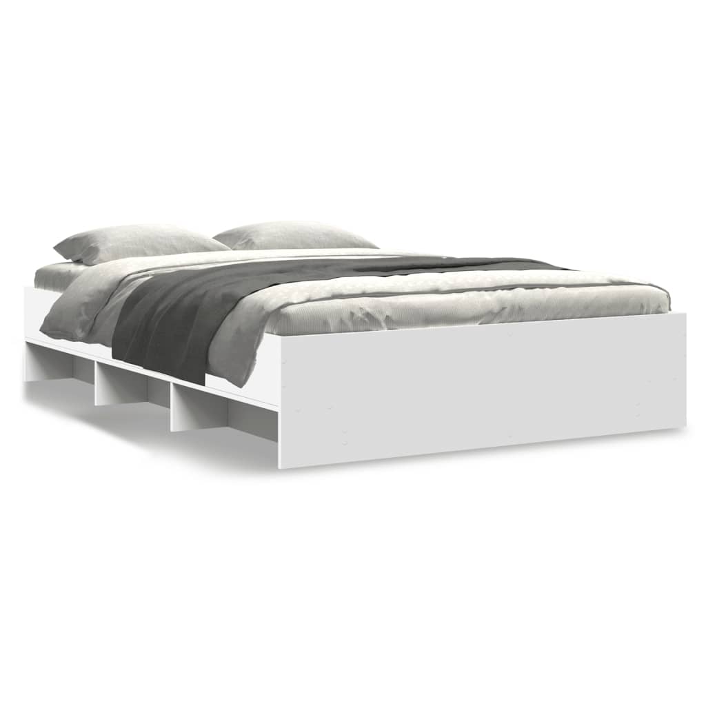 Bed Frame | White | Engineered wood | Double | Bed Frame | Rectangular