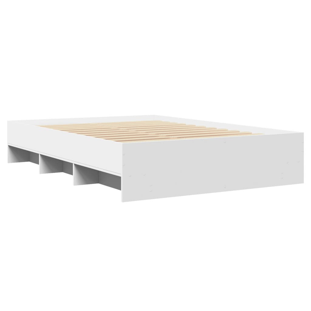 Bed Frame | White | Engineered wood | Double | Bed Frame | Rectangular