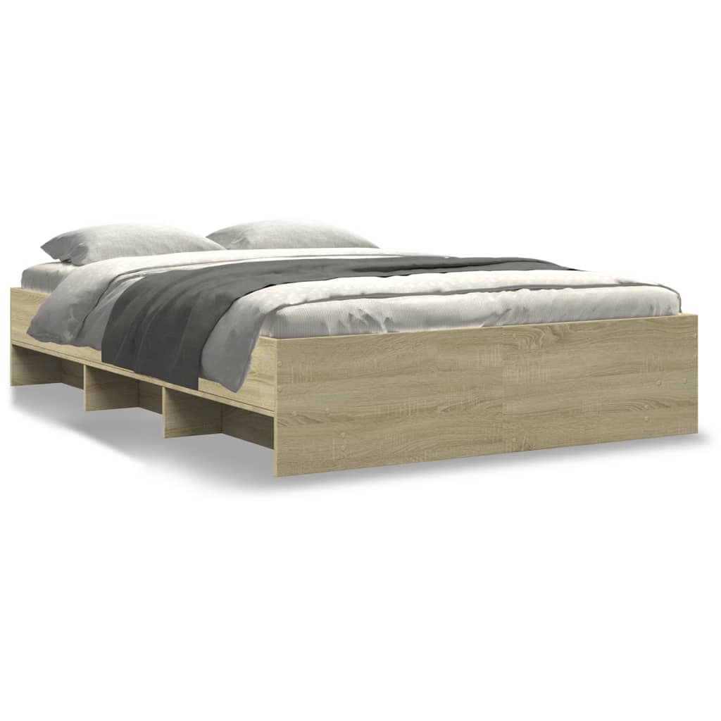 Bed Frame without Mattress Sonoma Oak 120x190 cm Small Double Engineered Wood
