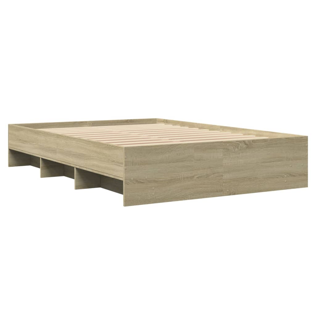 Bed Frame without Mattress Sonoma Oak 120x190 cm Small Double Engineered Wood