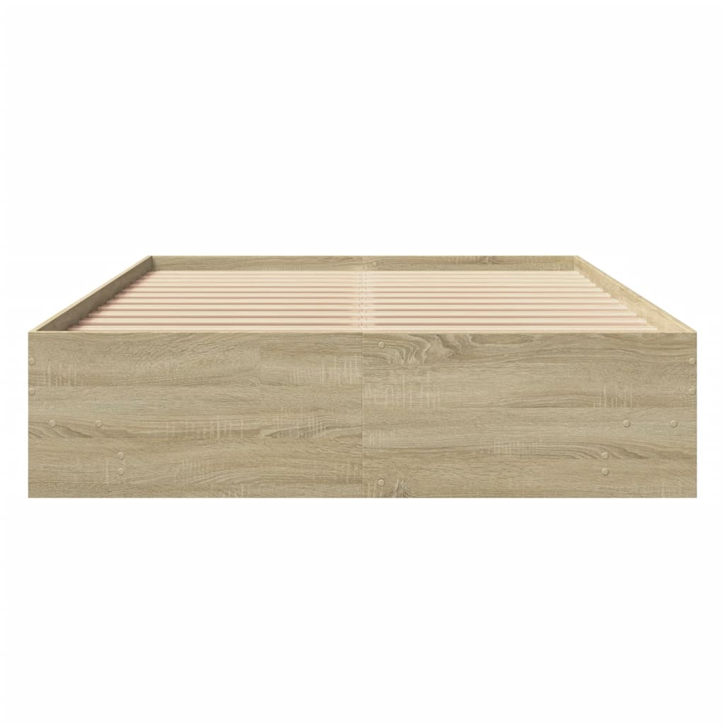 Bed Frame without Mattress Sonoma Oak 120x190 cm Small Double Engineered Wood