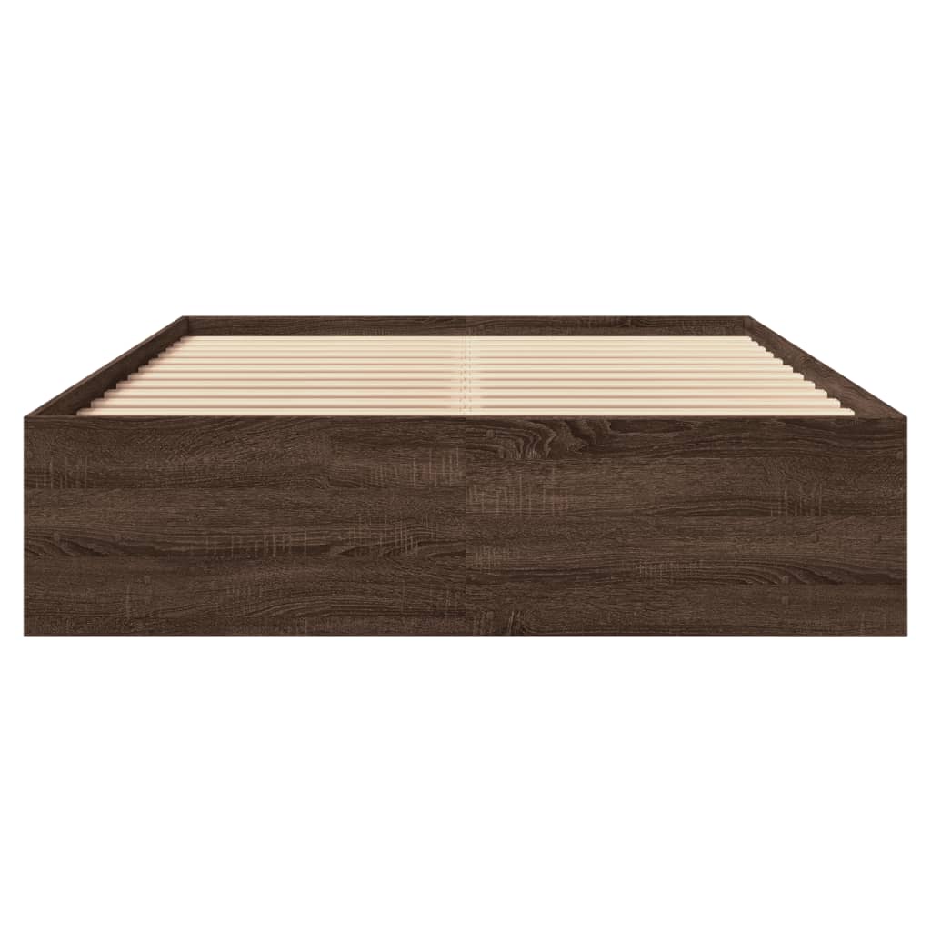Bed Frame | Brown Oak | Engineered wood | Small Double | Bed Frame