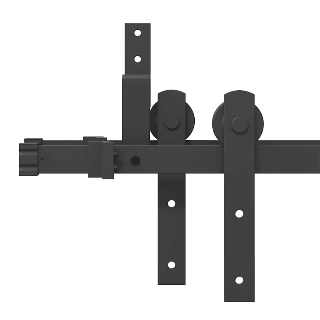 Sliding Door Hardware Kit 213,5 cm Steel Black