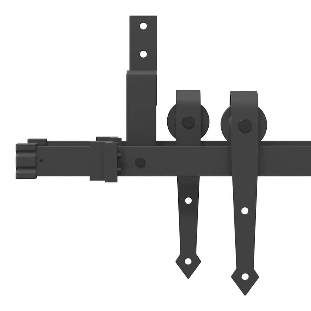 Sliding Door Hardware Kit 213,5 cm Steel Black