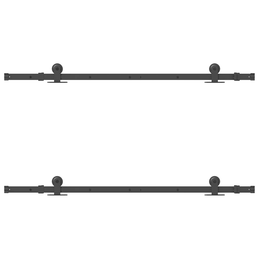 Sliding Door Hardware Kit 152,5 cm Steel Black