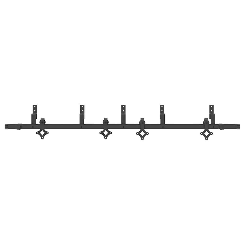 Sliding Door Hardware Kit 213,5 cm Steel Black